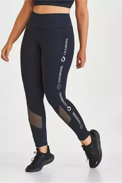 LEGGING NZ COM DETALHE DE SILK NA LATERAL PRETA - comprar online