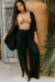 PANTALONA COM FENDA PRETA