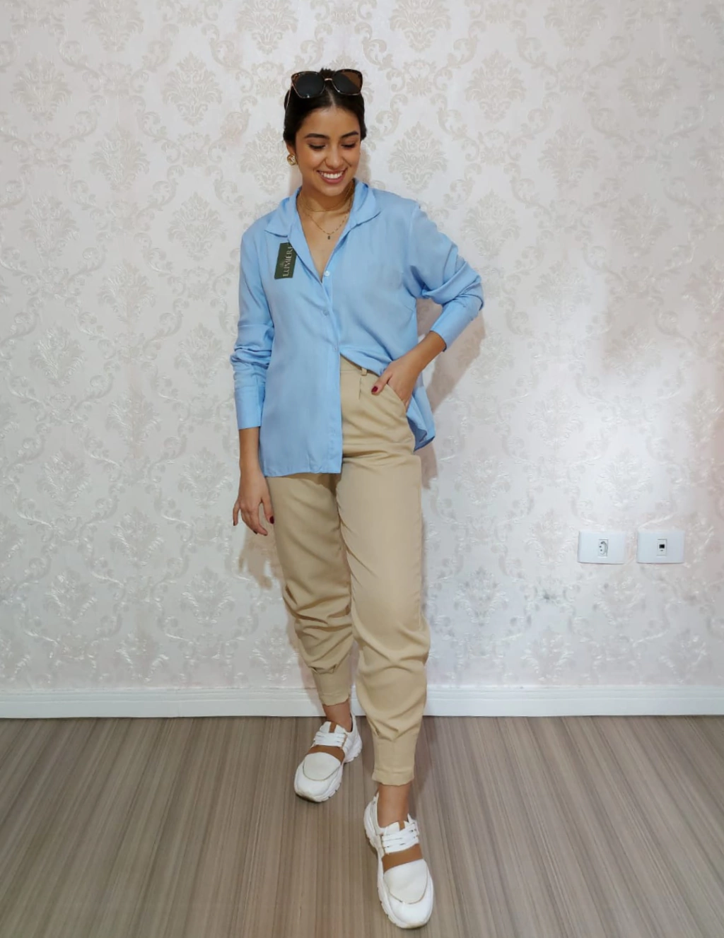 CAMISA VISCOSE AZUL