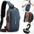 Morral Antirrobo Oxford Azul y Bronce en internet