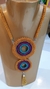 Colar Artesanal 2 Mandalas em Crochê