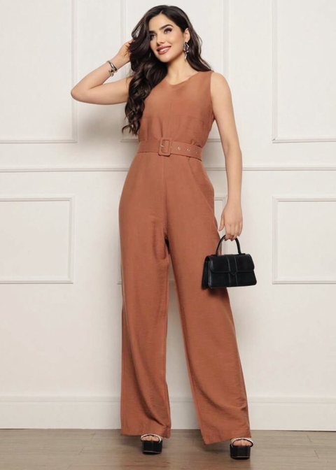 Macacão Alfaiataria Com Cinto