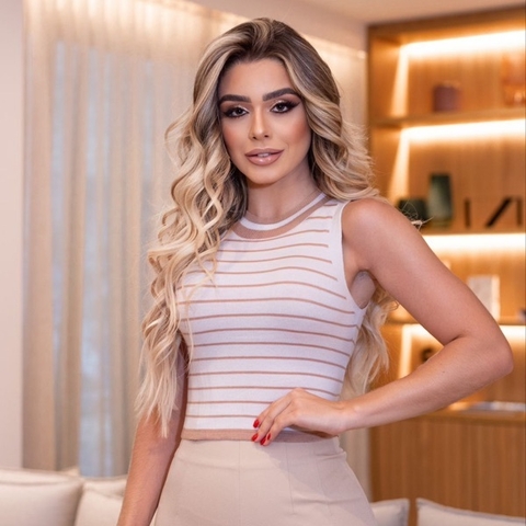 Cropped Modal Listras Nude