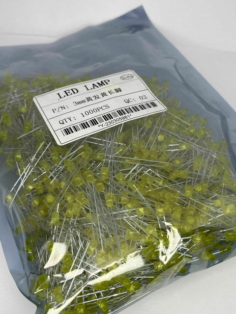1000Peças -LED3MM AMARELO