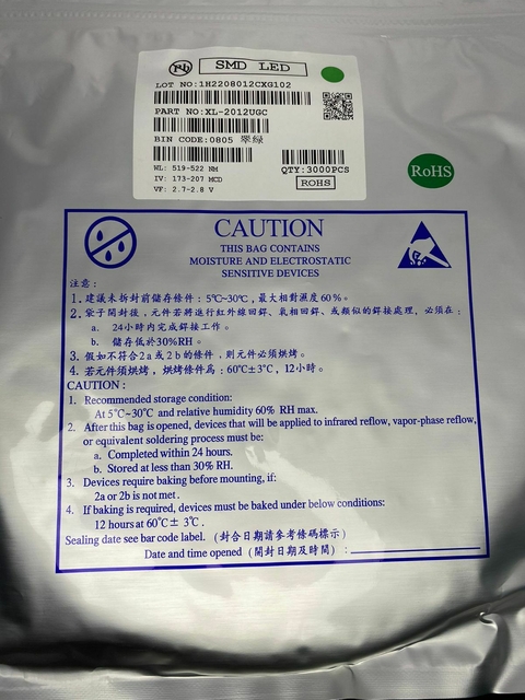 3000Peças -LED VERDE 0805