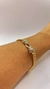 Pulseira Corrente 2 Tigres Cravejado com Ródio Dourado