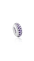 Charms Separador com Microzircônias Roxo em Prata 925