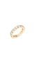 Anel 4mm Microzircônias Cristal Dourado