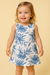 Vestido bebê menina Pipa - Branco/azul - comprar online