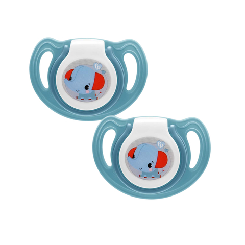 Kit 2 Chupetas Fisher-Price Tam 2 Azul Com Case Esterilizador 6-18m