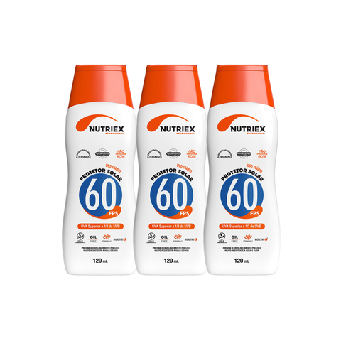 Protetor Solar FPS 60 da marca Nutriex 120 ml
