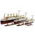 Com Luz LED Versão Atualização Titanic Cruise Ship Modelo Veleiro De Madeira - WSTSTORE