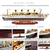 Com Luz LED Versão Atualização Titanic Cruise Ship Modelo Veleiro De Madeira - WSTSTORE