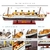 Com Luz LED Versão Atualização Titanic Cruise Ship Modelo Veleiro De Madeira