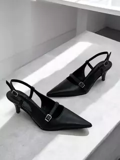 STILETTO ASHLEY SIMIL CUERO NEGRO - comprar online