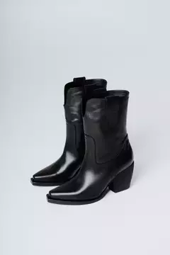 TEXANAS LYNX CUERO NEGRO LISO - comprar online