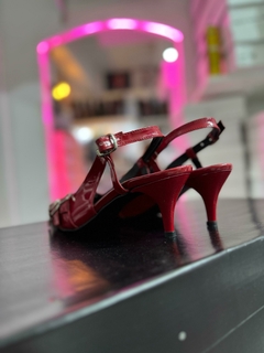 STILETTOS CHELSEA SIMIL CUERO CHAROL ROJO - Anton