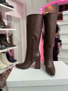 BOTAS KIM SIMIL CUERO CHOCOLATE - Anton