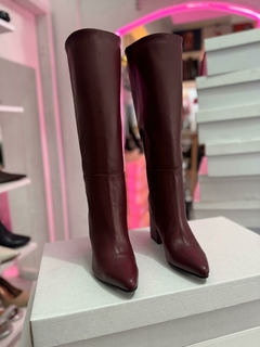 BOTAS KIM SIMIL CUERO BORDO - tienda online