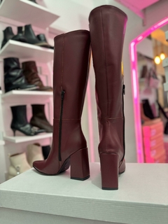 BOTAS KIM SIMIL CUERO BORDO - Anton