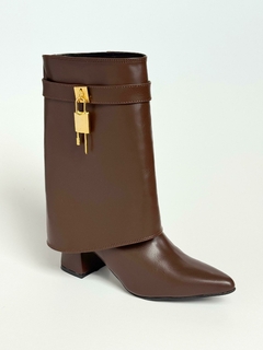 BOTINETA ORION SIMIL CUERO CHOCOLATE - comprar online