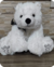 Urso Polar de Pelúcia Branco com Laço 45cm