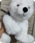 Urso Polar de Pelúcia Branco com Laço 45cm - comprar online