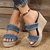Tamanco jeans salto Anabela