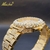 Relógio de ouro para mulheres elegantes e diamante iced out hip hop relógios de quartzo
