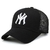 Chapéus snapback de malha unissex, bonés de poliéster, preto, casual, esporte na internet