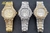Relógio de ouro para mulheres elegantes e diamante iced out hip hop relógios de quartzo na internet