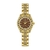 Elegante pulseira de ouro relógio para mulher marca luxo strass à prova d água