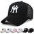 Chapéus snapback de malha unissex, bonés de poliéster, preto, casual, esporte