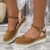 Sandálias femininas de dedo fechado, sapatos com fivela - comprar online