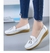 Sapatos alpargatas slip-on com saltos baixos para mulheres, casual. - loja online