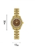 Elegante pulseira de ouro relógio para mulher marca luxo strass à prova d água - comprar online