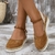 Sandálias femininas de dedo fechado, sapatos com fivela - comprar online
