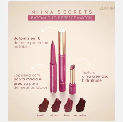 Batom Duo Perfect Match Niina secrets na internet