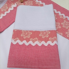 KIT PANO DE PRATO E BATE MÃO - Art Helô Ateliê - Costura Artesanal