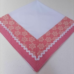 TOALHA DE CHÁ FLORAL RENDADA - comprar online
