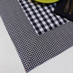 TOALHA DE CHÁ XADREZ PRETO E BRANCO - Art Helô Ateliê - Costura Artesanal