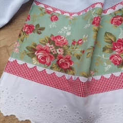 DUPLA DE PANOS DE PRATO FLORAL VINTAGE - Art Helô Ateliê - Costura Artesanal