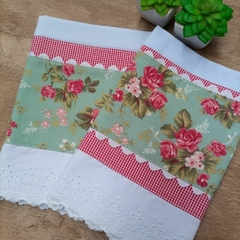 DUPLA DE PANOS DE PRATO FLORAL VINTAGE na internet