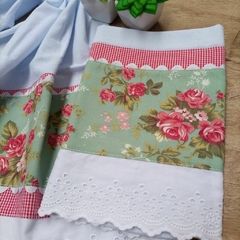 DUPLA DE PANOS DE PRATO FLORAL VINTAGE - comprar online