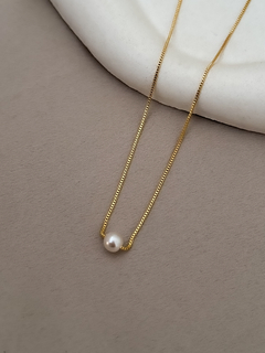 CHOCKER PÉROLA ÚNICA BANHO A OURO 18k - comprar online