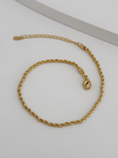 TORNOZELEIRA CORDÃO BAIANO BANHO A OURO 18k