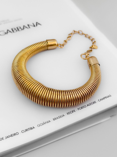 BRACELETE ESPIRAL FLEXÍVEL BANHO A OURO 18k na internet