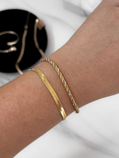 PULSEIRA FITA LAMINADA OURO 18K - comprar online