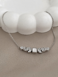 PULSEIRA ZIRCÔNIA E MADREPÉROLA PRATA 925 COM RÓDIO