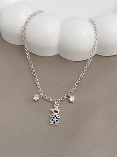 PULSEIRA MENINO COM ZIRCÔNIAS PRATA 925 - comprar online